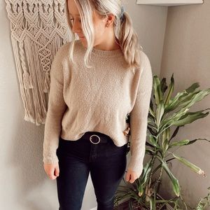 Adorable tan sweater!